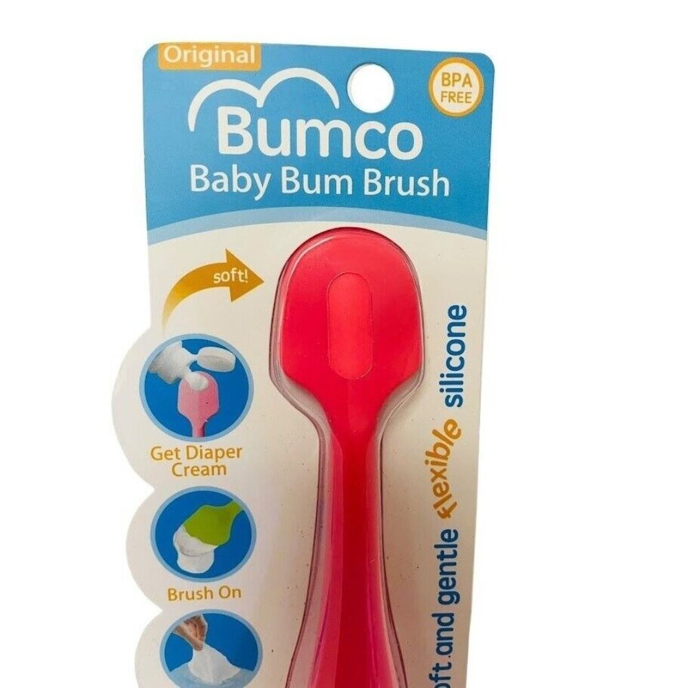 Bumco Diaper Cream Spatula Baby Bum Brush for Butt Paste Diaper Cream Red 6" - Picture 3 of 8